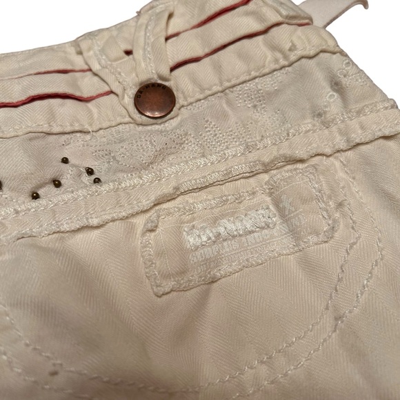 Vintage Da nang White Silk Corgo Pants with Studded Cargo Pockets - Picture 16 of 16